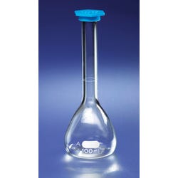 Pyrex Borosilicate Volumetric Flask with Cap - 100 mL 593610
