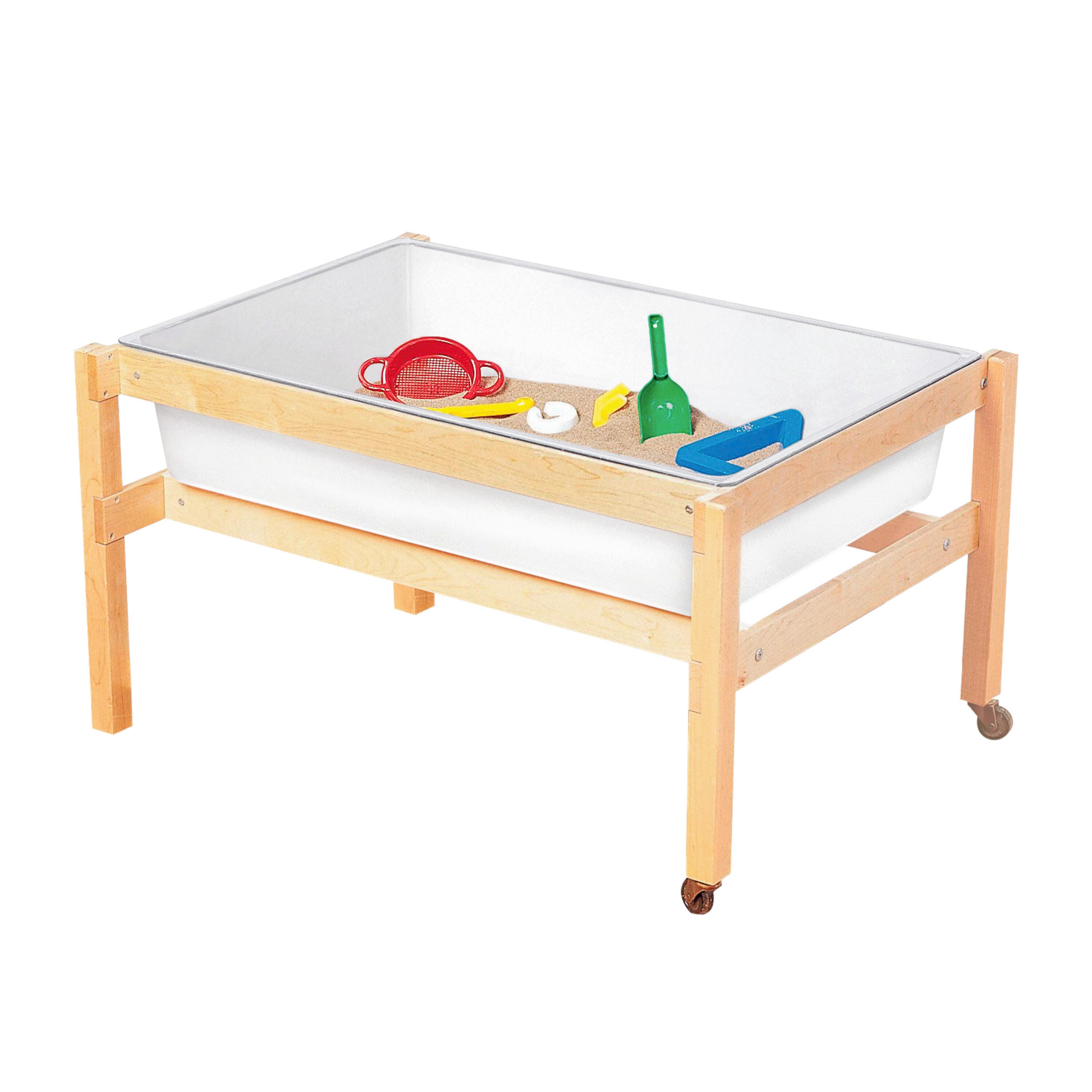 Childcraft Sand and Water Table with Cover, White Tub, 42-3/8 x 30-1/8 x 23-5/8 Inches 306600