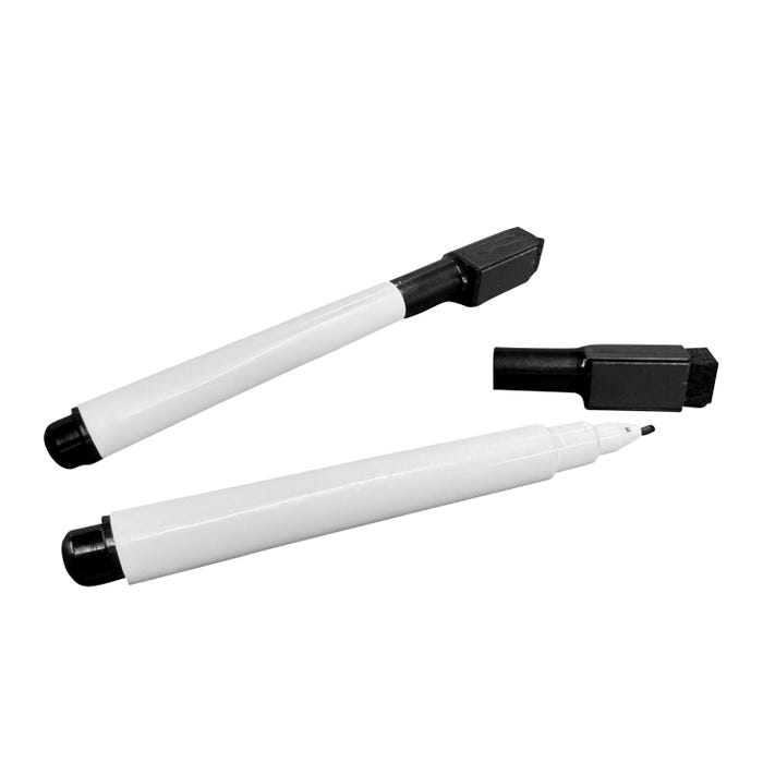 Flipside Dry Erase Markers with Magnetic Eraser Caps, Black, Pack of 24