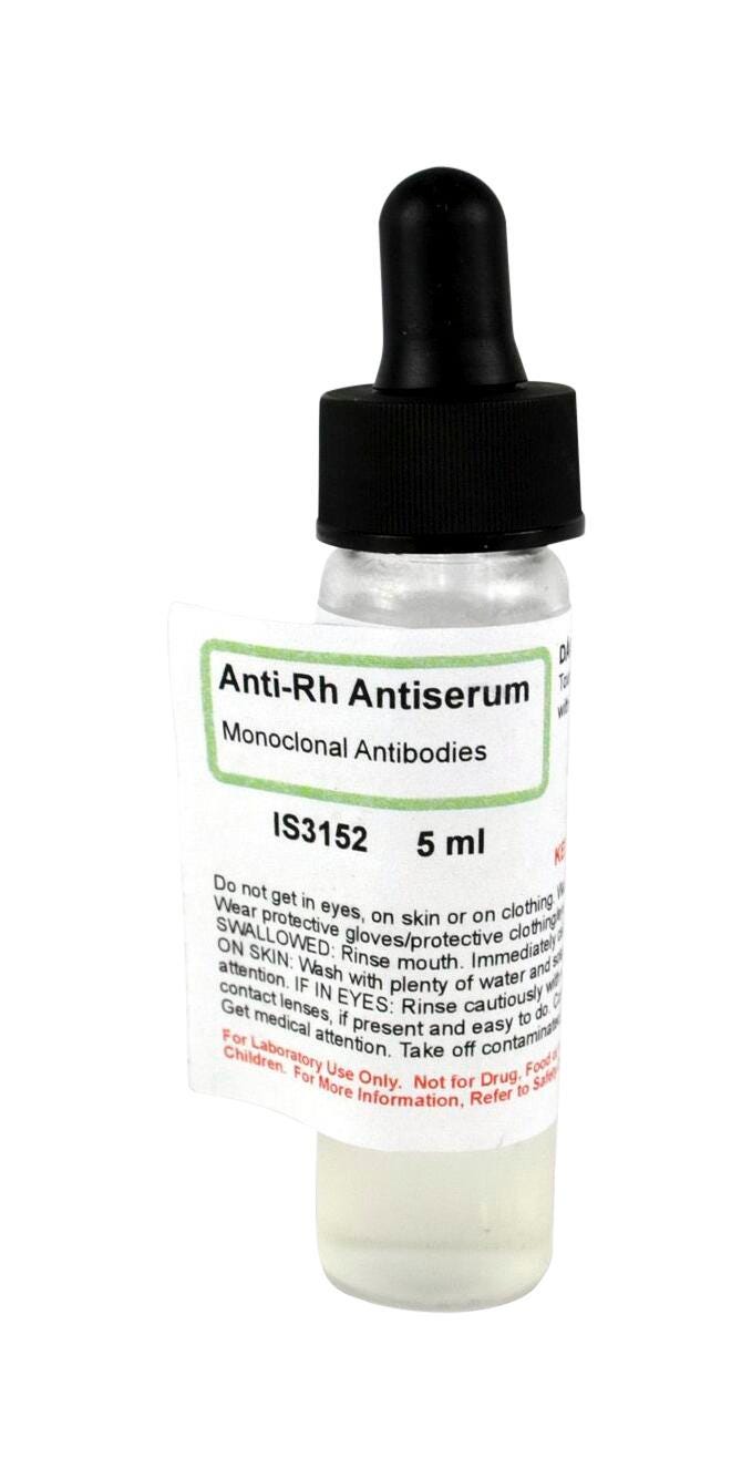 Image for Innovating Science Blood Typing Antisera Anti-Rh from School Specialty