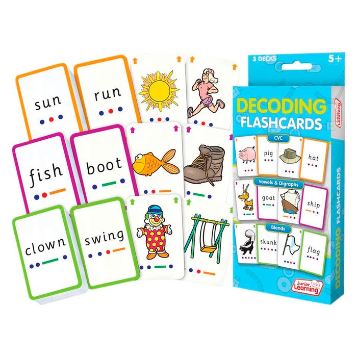 Junior Learning Decoding Flashcards, Set of 162