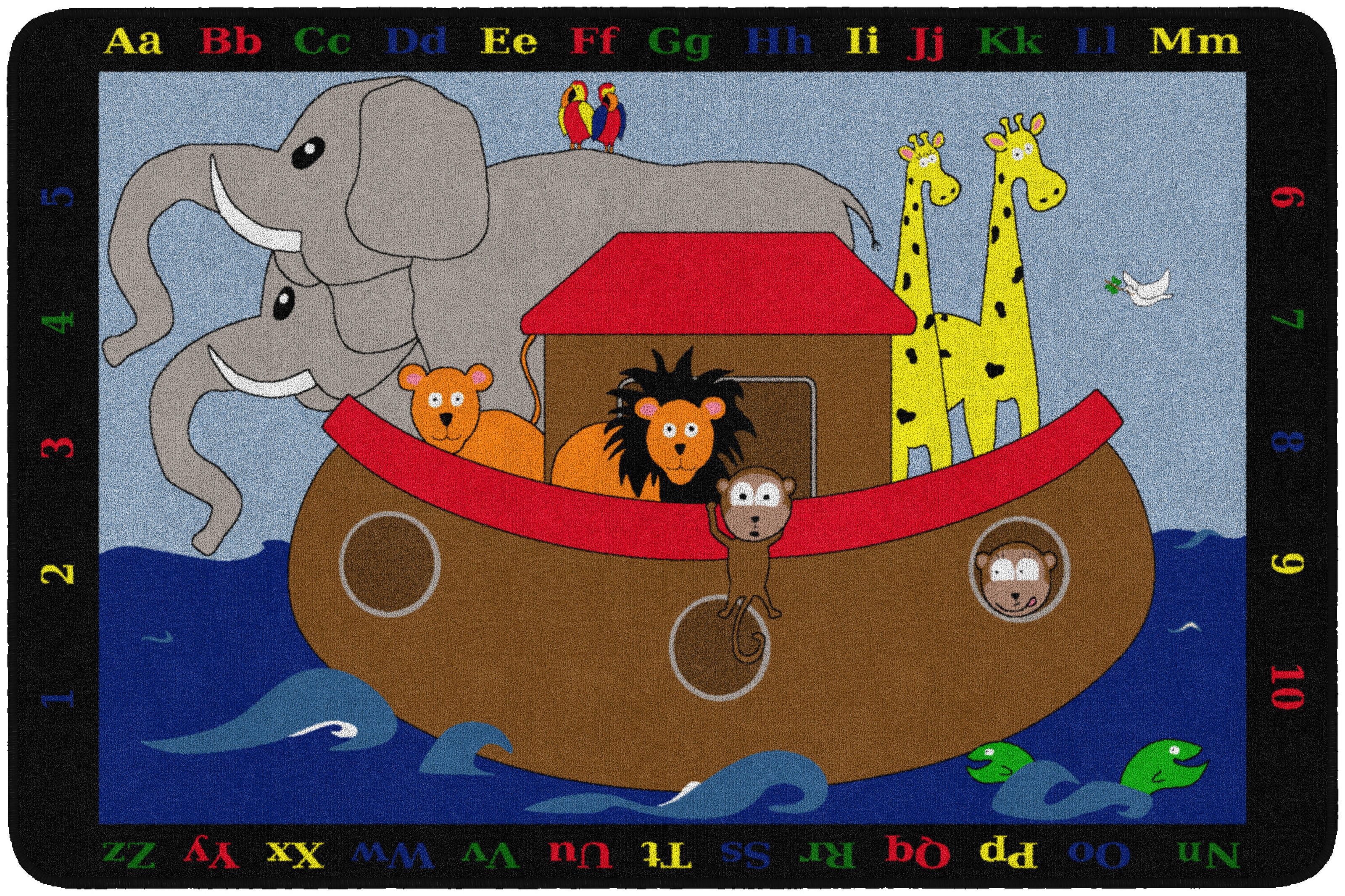 Flagship Carpets Noah's Pals Carpet, Rectangle 4002454