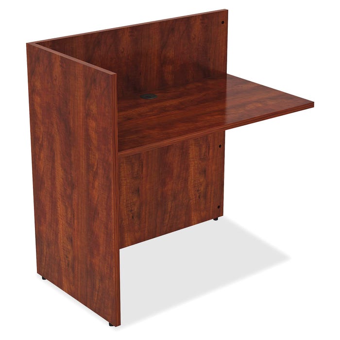 Lorell Essentials Laminate Return Desk, 42 x 24 x 41-1/2 Inches, Cherry