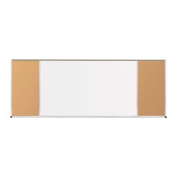MooreCo Combination Porcelain Steel Whiteboard, Cork Tackboard, Type F, 4 x 12 Feet, Item Number 1127840