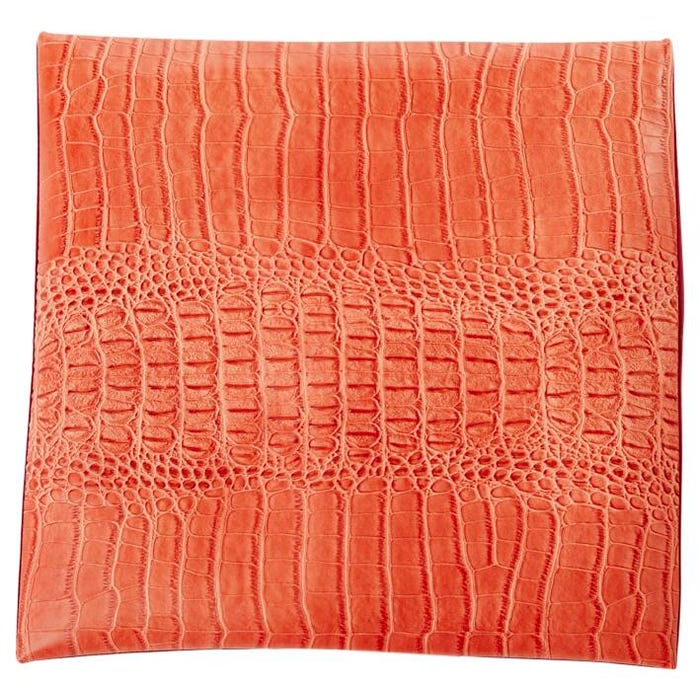 Abilitations Medium Lap Pad Cover, Snake Vinyl, 14 x 14 Inches, Orange