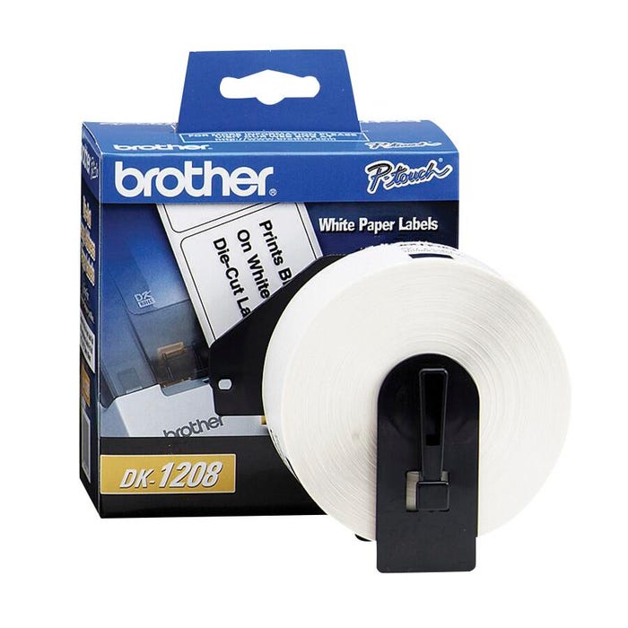 Brother DK-1208 Large Address Labels, 1.4 x 3.5 Inches, Roll of 400