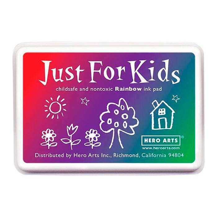 Hero Arts Just For Kids Ink Pad, 3-3/4 x 2-1/4 Inches, Rainbow