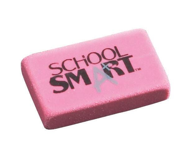 School Smart Small Pink Block Eraser, Pack of 80 000789