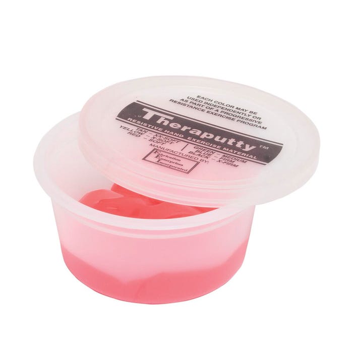 CanDo Antimicrobial Theraputty, Soft, 2 Ounce, Red