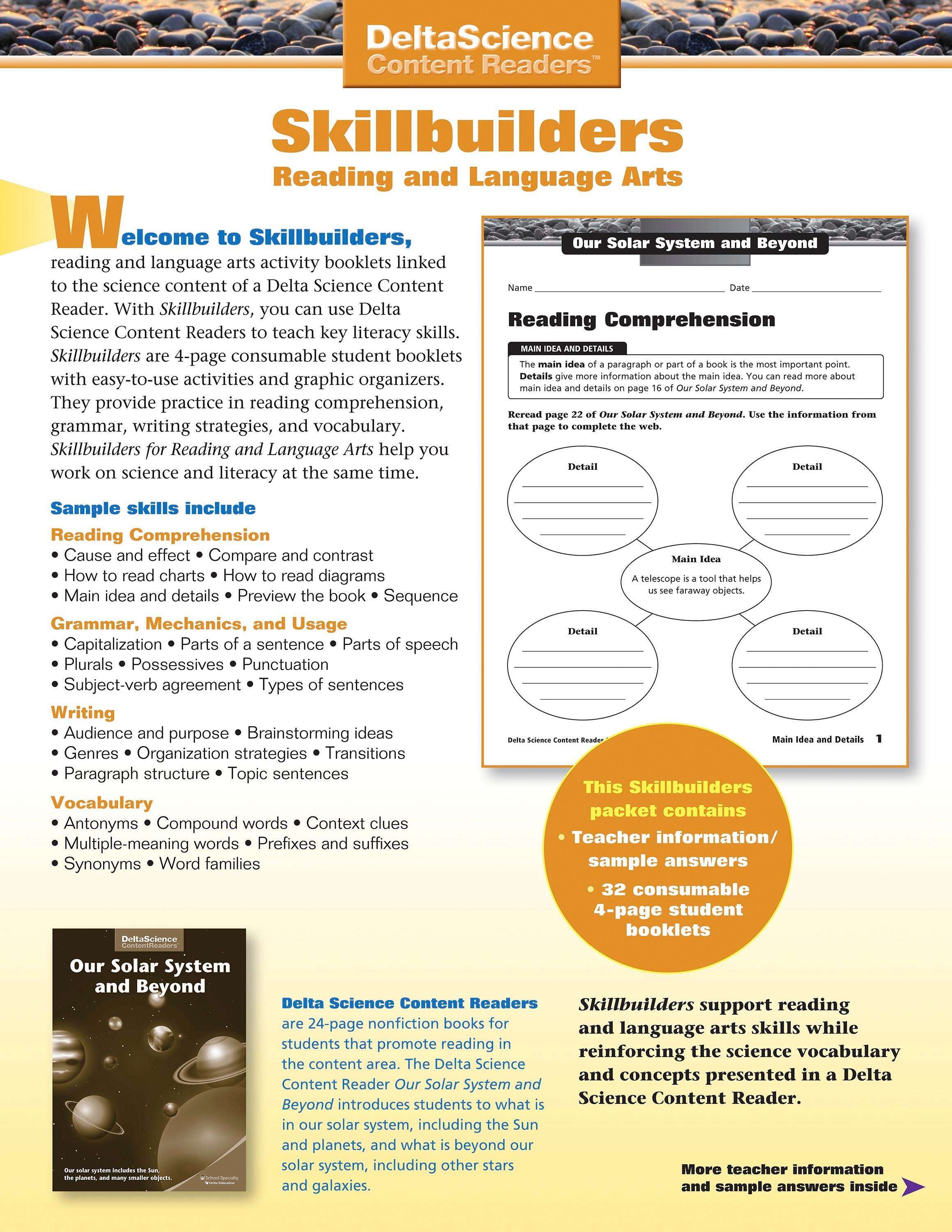 Delta Science Content Readers Our Solar System Red and Purple Skillbuilders, Pack of 32, Item Number 1278179