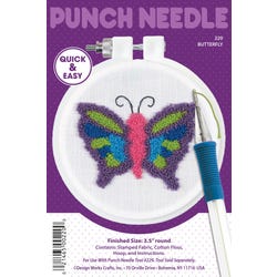 Design Works Crafts Punch Needle Embroidery Kit, Butterfly