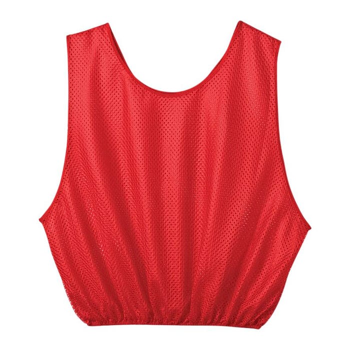 Sportime Adult Mesh Scrimmage Vest, Red
