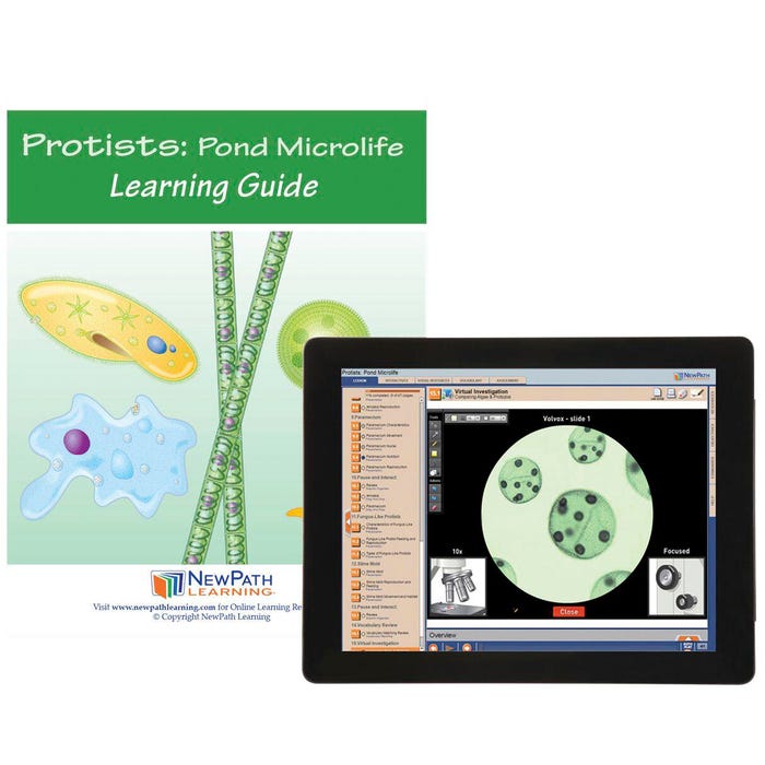 NewPath Learning Protists: Pond Microlife Student Learning Guide with Online Lesson