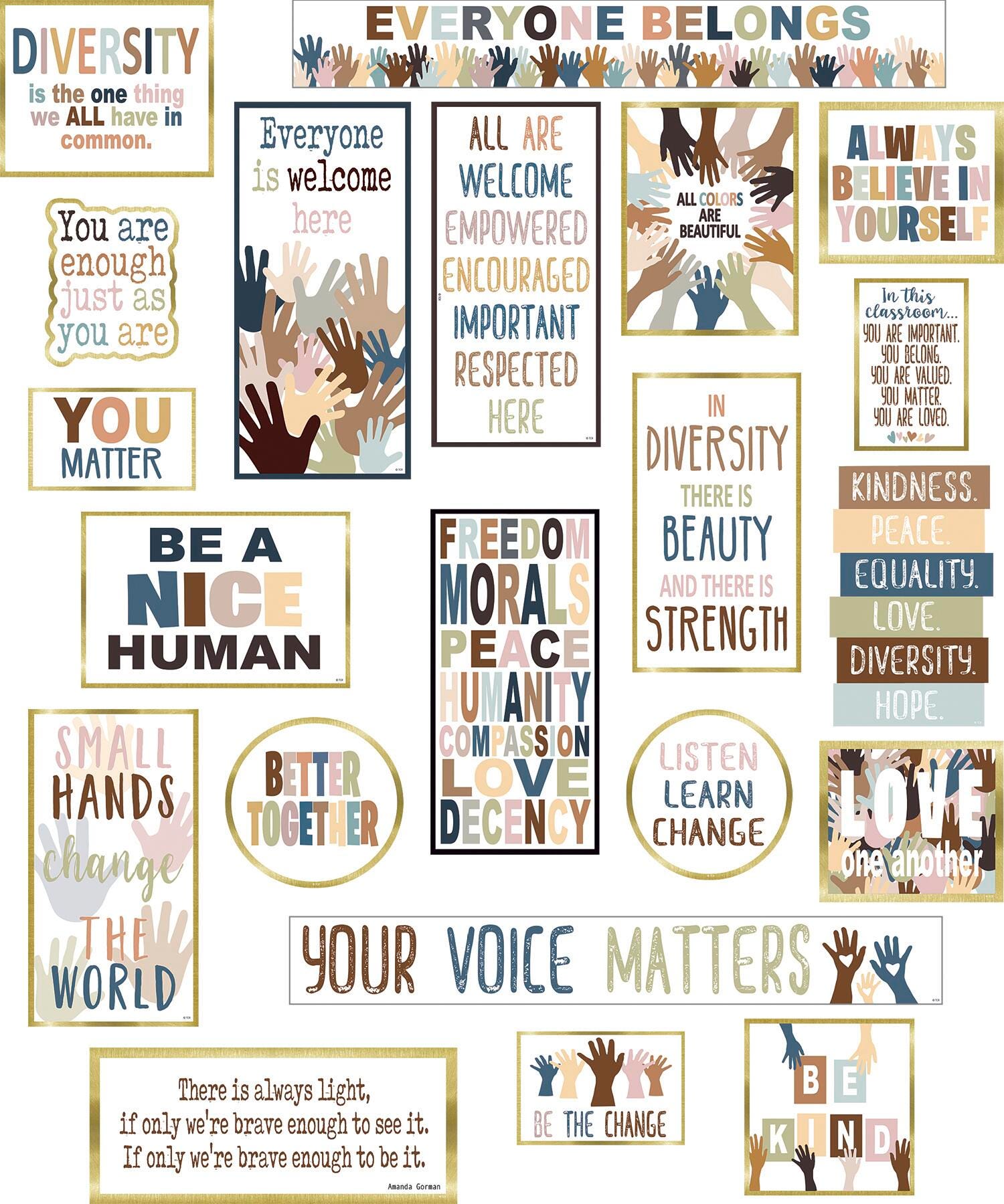 Teacher Created Resources Everyone is Welcome Diversity Mini Bulletin Board 2098911