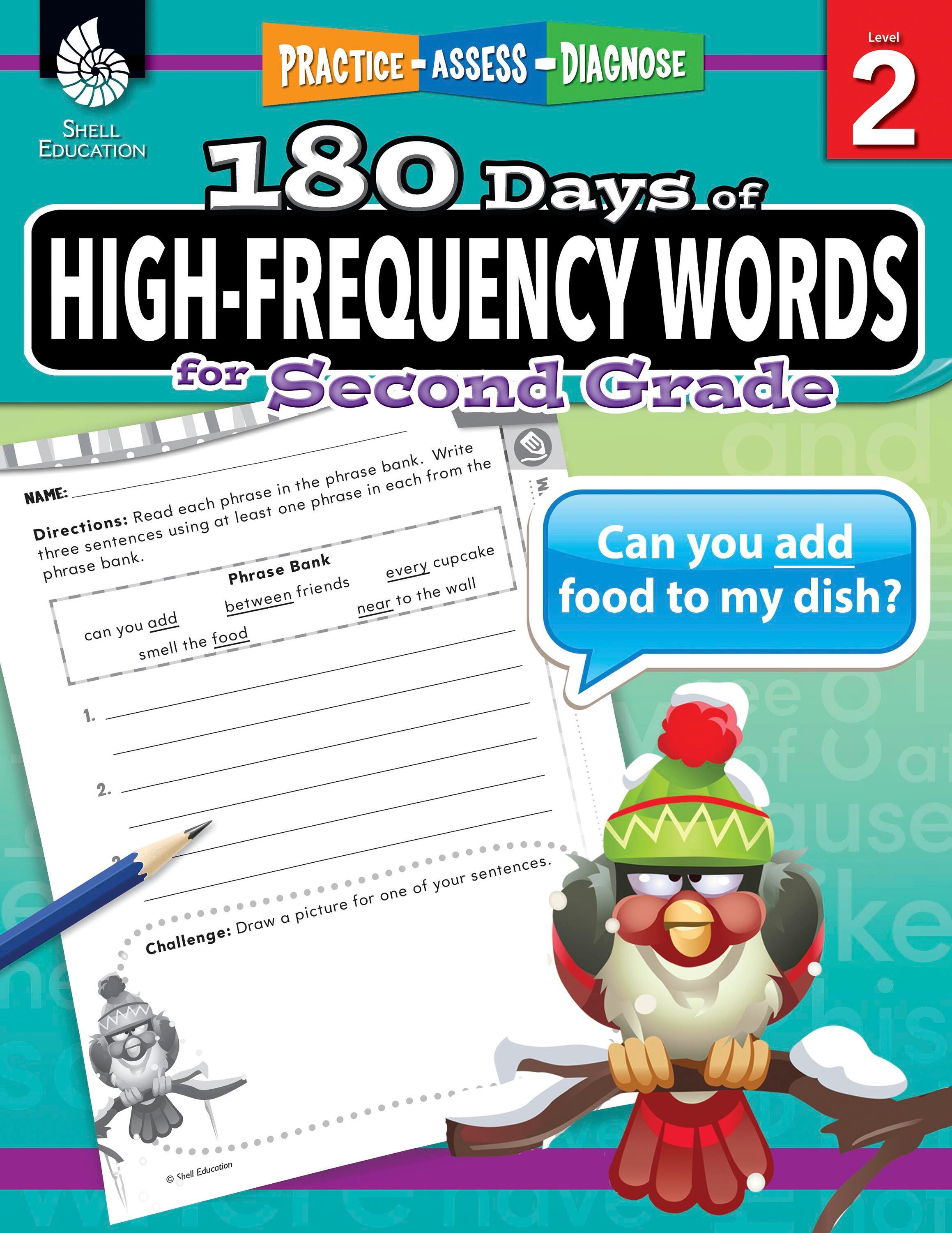 Image for Shell Education 180 Days of High-Frequency Words for Second Grade from School Specialty