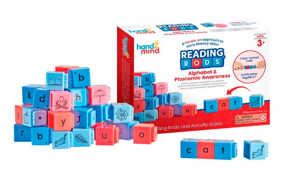 Hand2Mind Reading Rods, Alphabet & Phonemic Awareness, Item Number 2105312