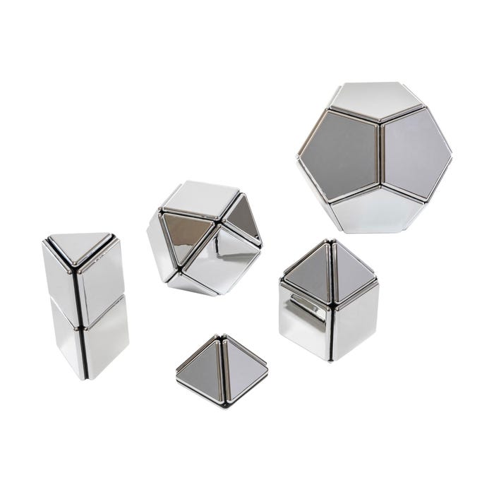 Polydron Mirrored Magnetic Polydron, 48 Pieces