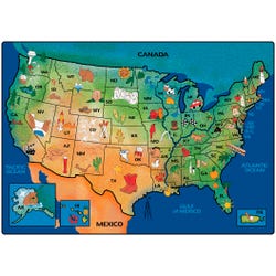 Carpets for Kids Premium USA Learn and Play Carpet, Rectangle 4002391