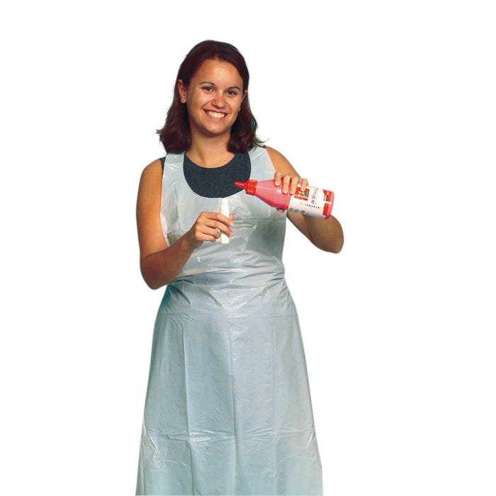 Baumgartens School Smart Full Length Plastic Disposable Apron, 28 X 48 in, Pack of 100
