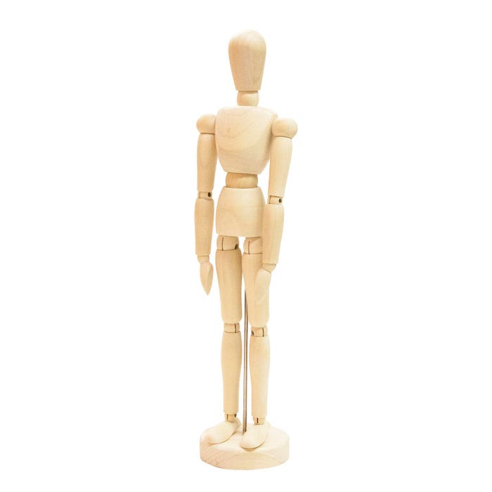 Jack Richeson Wooden Male Manikin, 12 Inches
