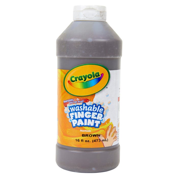 Crayola Washable Finger Paint, 1 Pint Bottle, Brown