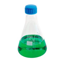 United Scientific Erlenmeyer Flask, W/Screw Cap, Borosilicate Glass, 1000 Milliliters, Item Number 2093141