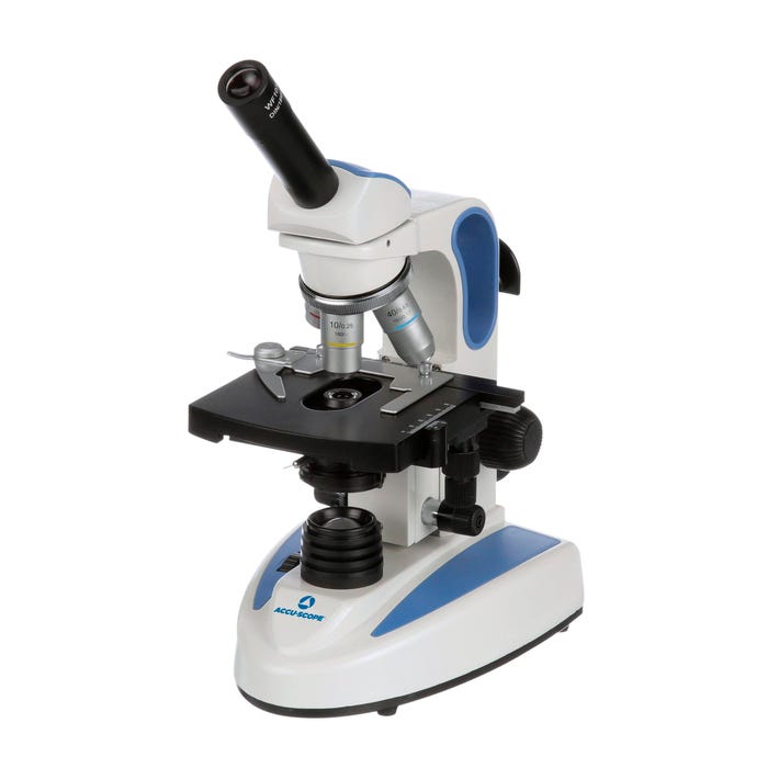 Accu-Scope EXM-150 Compound Monocular Microscope with X-Y Mechanical Stage and Abbe Condenser