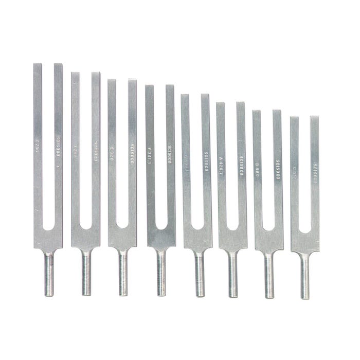 Frey Scientific Concert Pitch or Physics Scale Tuning Fork Set/8 w/Mallet, Wooden Box, Item Number 560677