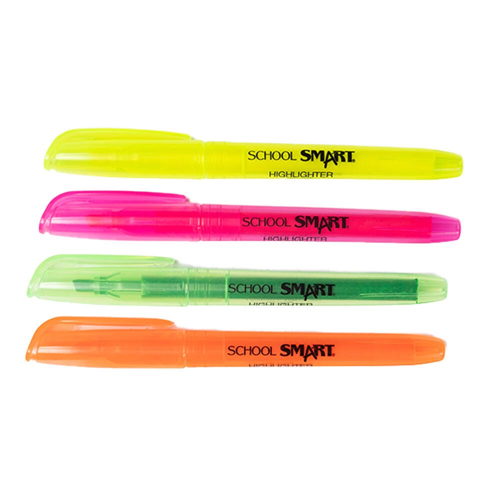 Image for School Smart Pen Style Highlighters, Chisel Tip, Assorted Colors, Pack of 20 from School Specialty