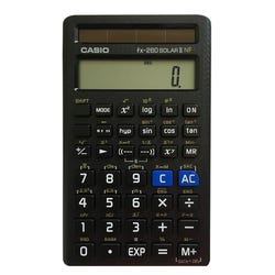 Image for Casio FX-260 Solar Scientific Calculator, Black, No Fractions from School Specialty