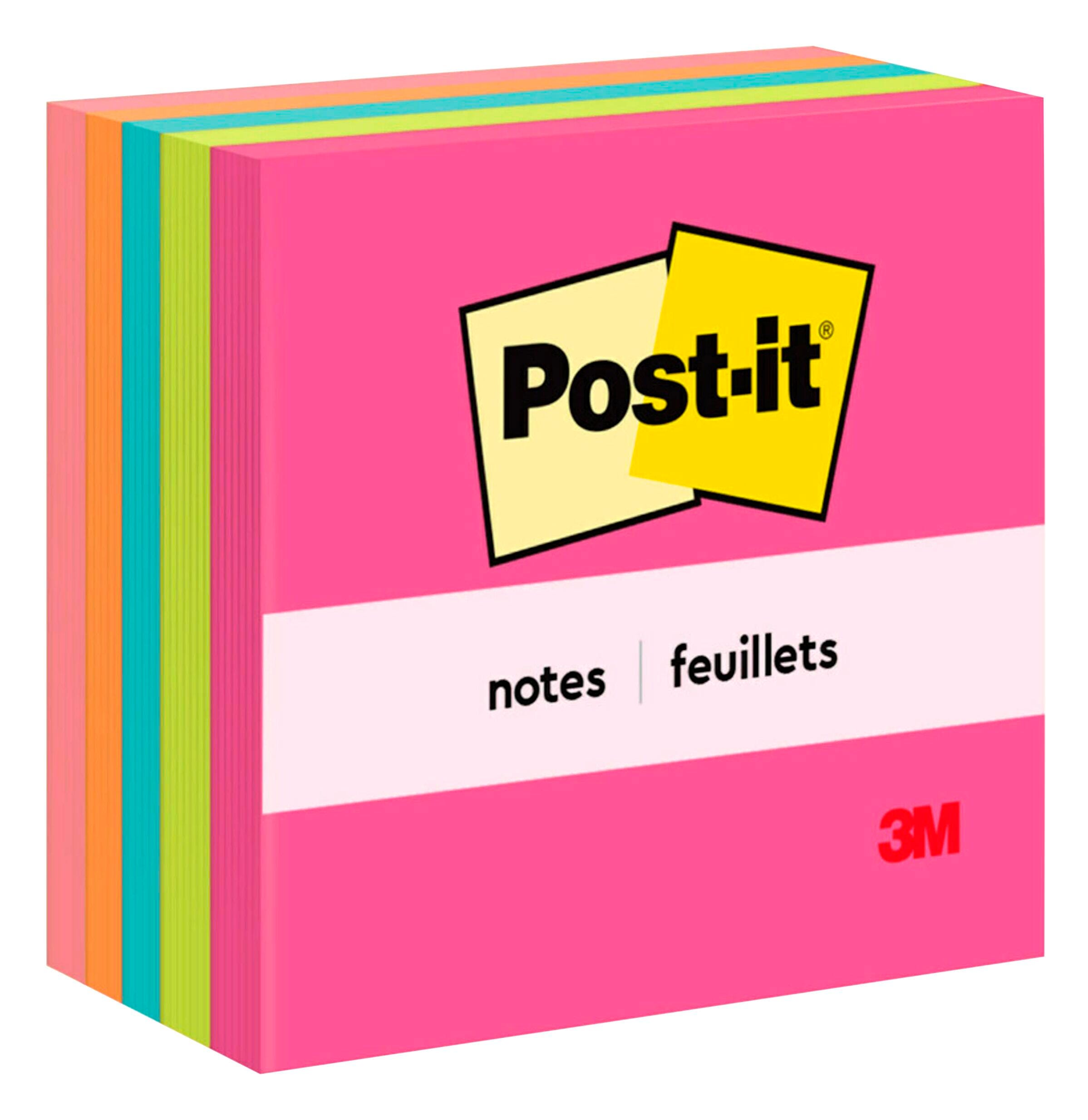 Post-it Original Notes, 3 x 3 Inches, Capetown Colors, Pad of 100 Sheets, Pack of 5, Item Number 785421