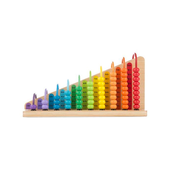 Melissa & Doug Add and Subtract Abacus, 55 Assorted Color Beads, 2 Sides