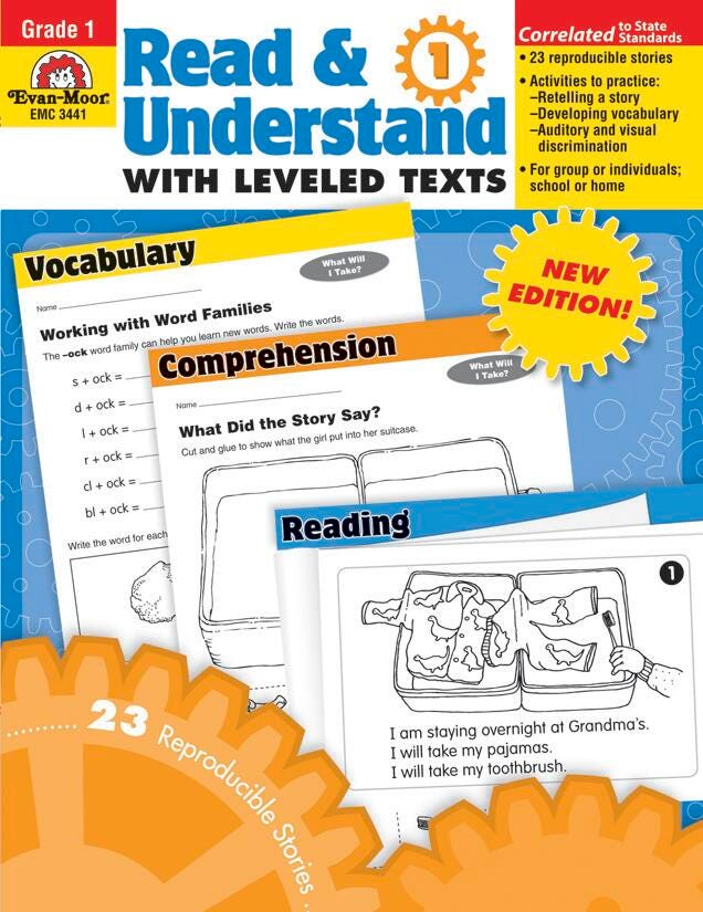 Image for Evan-Moor Read and Understand with Leveled Texts, Grade 1 from School Specialty