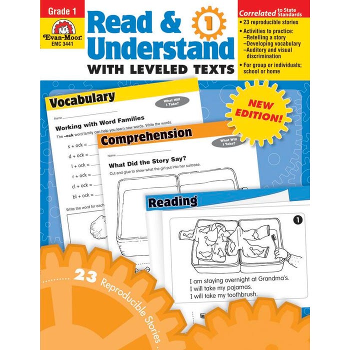 Evan-Moor Read and Understand with Leveled Texts, Grade 1