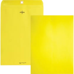 Image for Quality Park Colored Clasp Envelopes, 9 x 12 Inches, Yellow, Pack of 10 from School Specialty