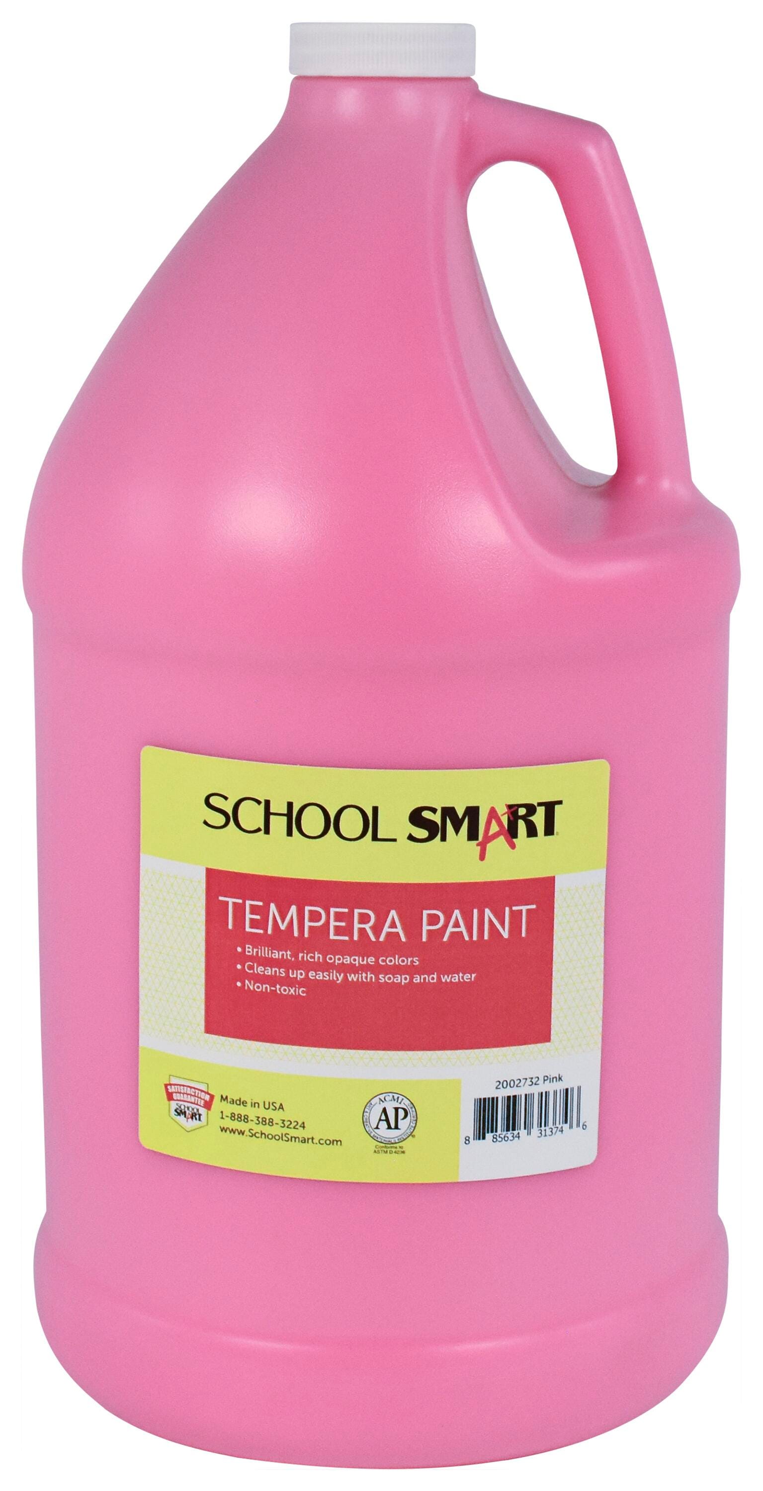School Smart Tempera Paint, Pink, 1 Gallon Bottle 2002732