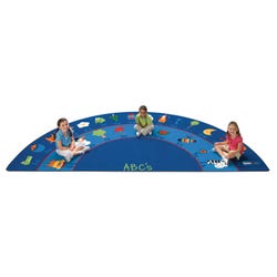 Carpets for Kids Fun with Phonics Seating Rug, Semi-Circle, 5 Feet 10 Inches x 11 Feet 8 Inches, Multicolored, Item Number 679227