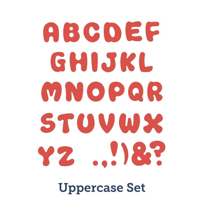 AccuCut Jellybean Uppercase Alphabet Dies, 4 Inches, Set of 29