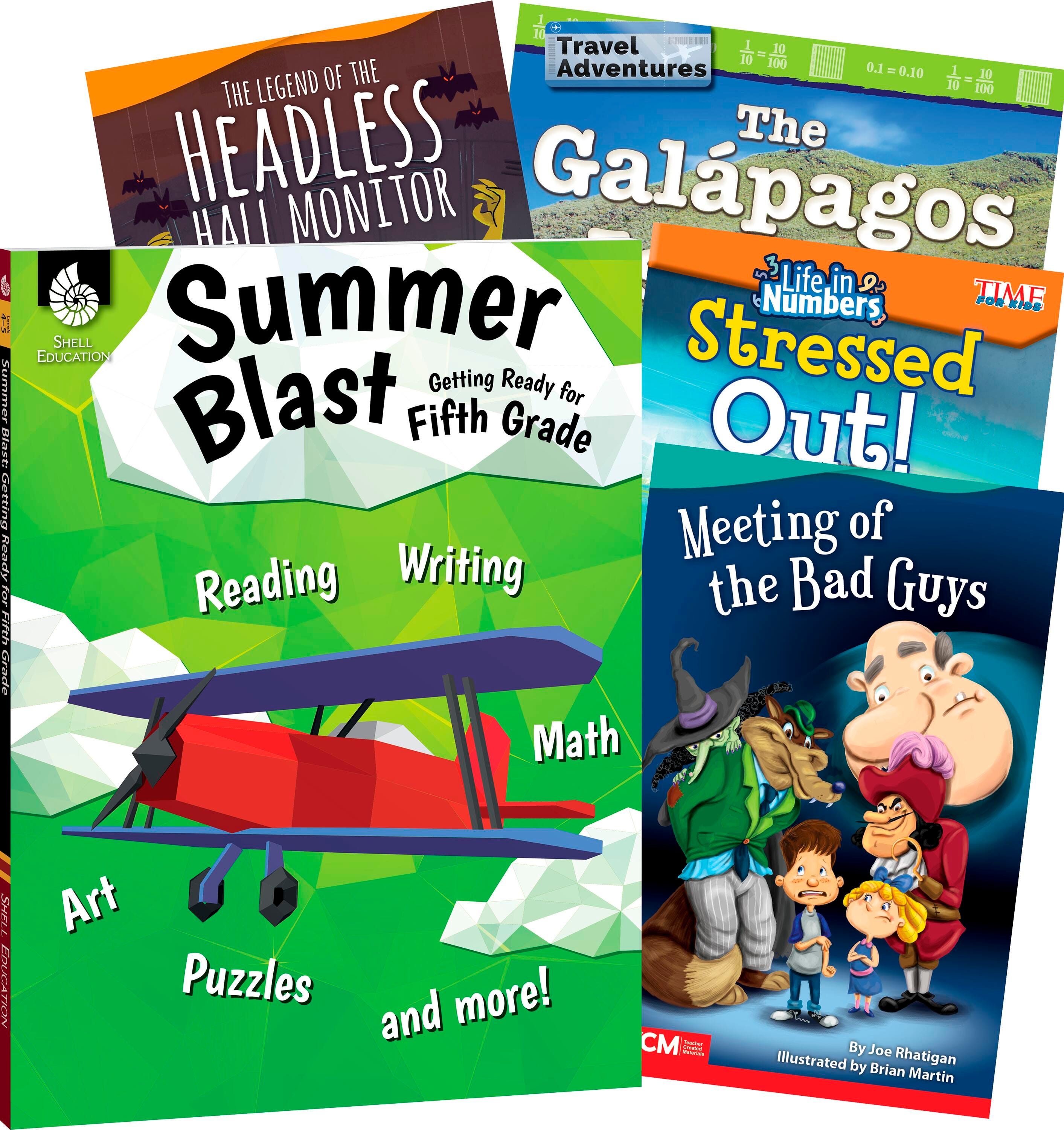 Teacher Created Materials Learn-at-Home: Summer Reading Bundle, 5-Book Set, Grade 5, Item Number 2088885