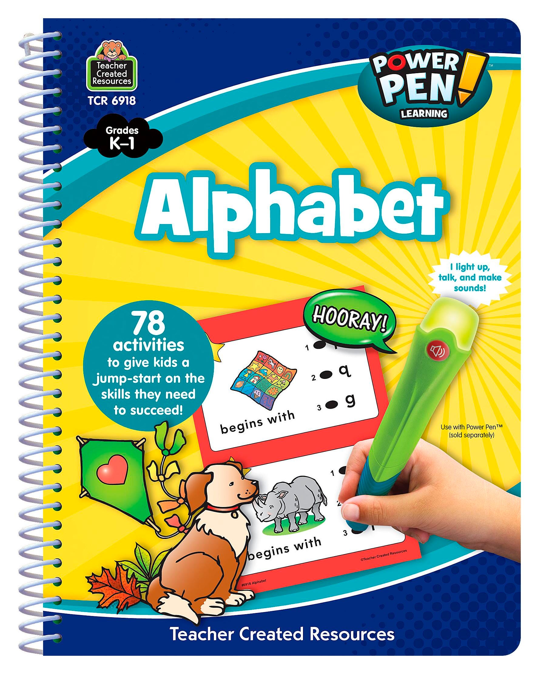 Teacher Created Resources Power Pen Learning Book, Alphabet, Grades K to 1 1567990