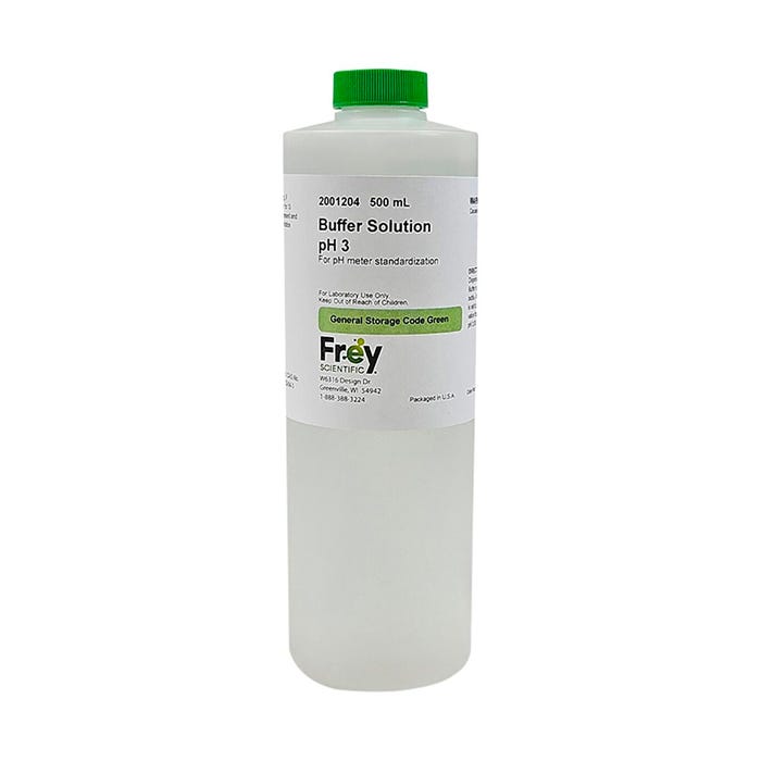 Frey Scientific Buffer Solution, pH 3.00, Lab Grade, 500mL