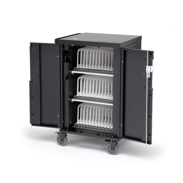 Bretford CoreX Charging Cart, 3 Shelves, Holds 30 to 36 Devices