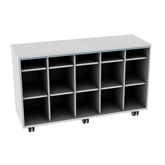 Fleetwood Designer 2.0 Cabinet, Fifteen Cubbies, No Door, Magnetic Pegboard Back