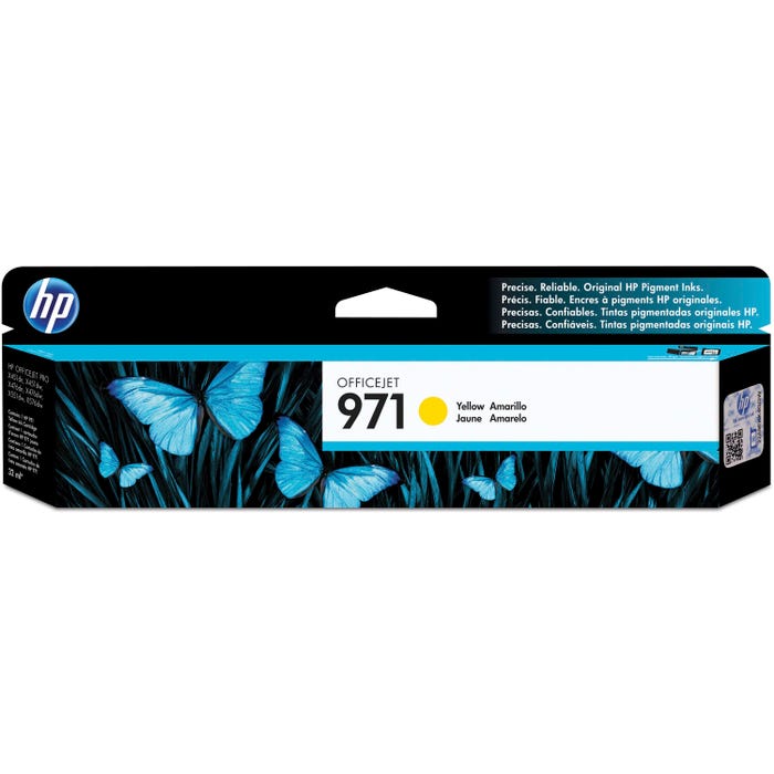 HP 971 Ink Toner Cartridge, CN624AM, Yellow