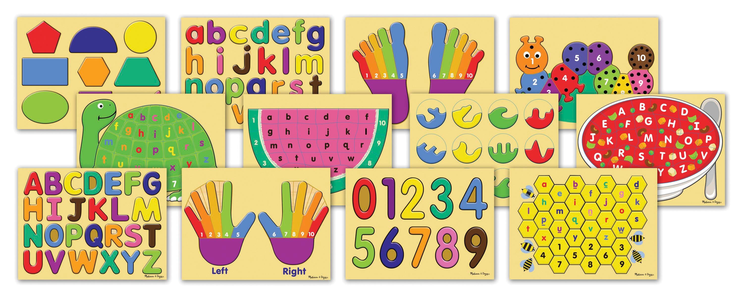 Melissa & Doug Early Learning Puzzles, Set of 12