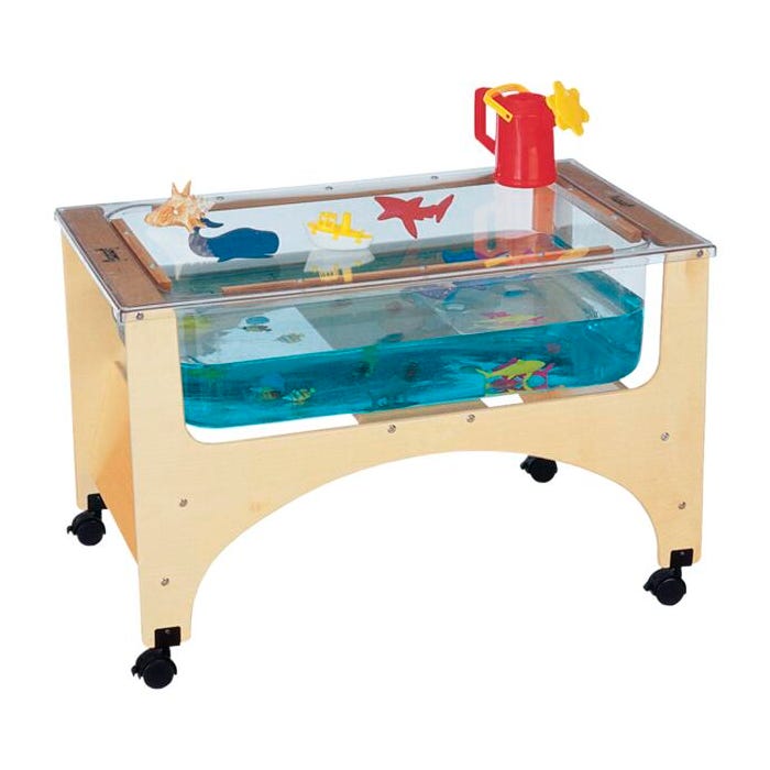 Jonti-Craft See-Thru Fixed Height Sand and Water Sensory Table, 37 x 23 x 24-1/2 Inches
