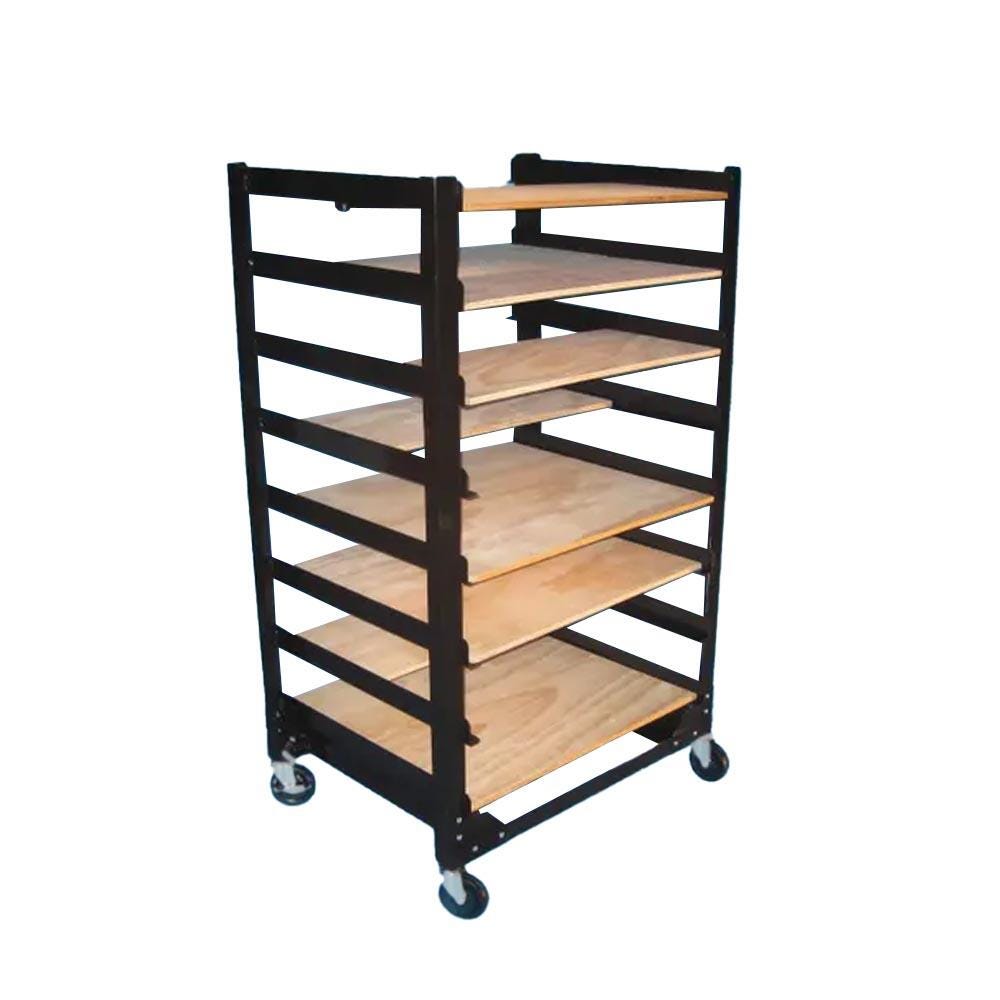 Image for Debcor Heavy Gauge Steel Ware Truck, 24 x 32 x 54 Inches, Dark Brown from School Specialty