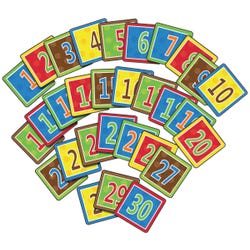 Flagship Carpets Block Seating Carpet Squares 1 to 30, 16 x 16 Inches, Set of 30, Item Number 1527480