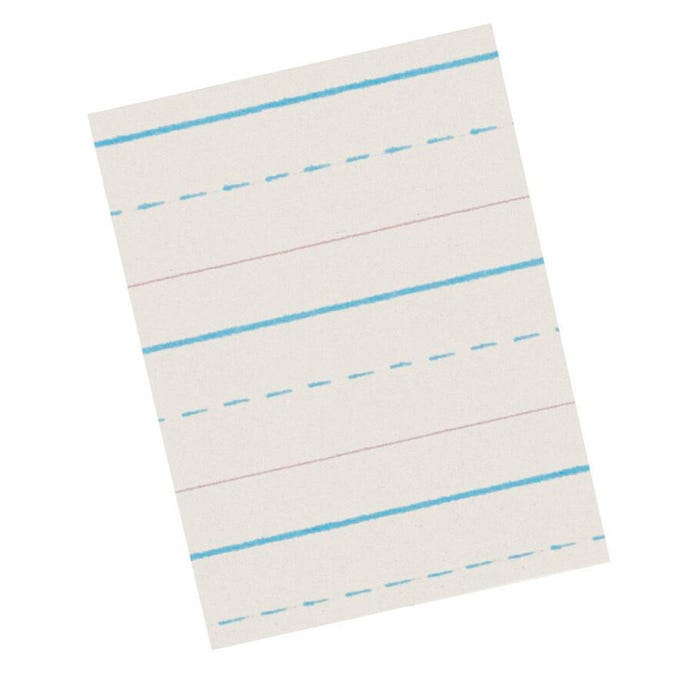 School Smart Newsprint Paper, 8-1/2 x 11 Inches, 1/2 Inch Short Way Ruled, 500 Sheets