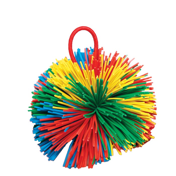 Sportime Rub-R-String Ball, 2-1/2 Inches, Multicolored